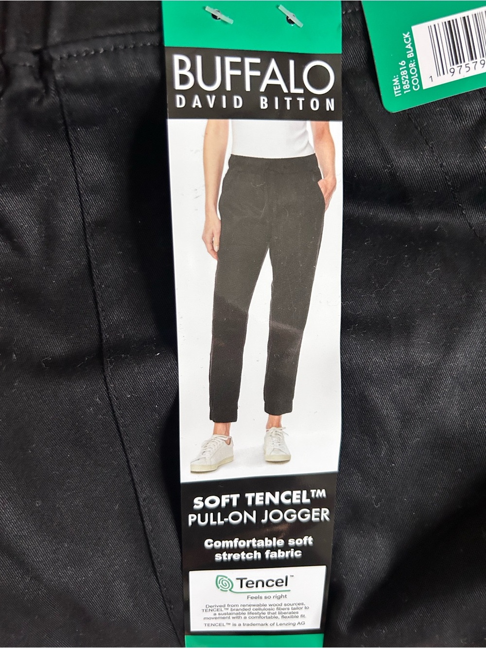 Buffalo David Bitton Black Women's Soft Tencel Pull-On Jogger